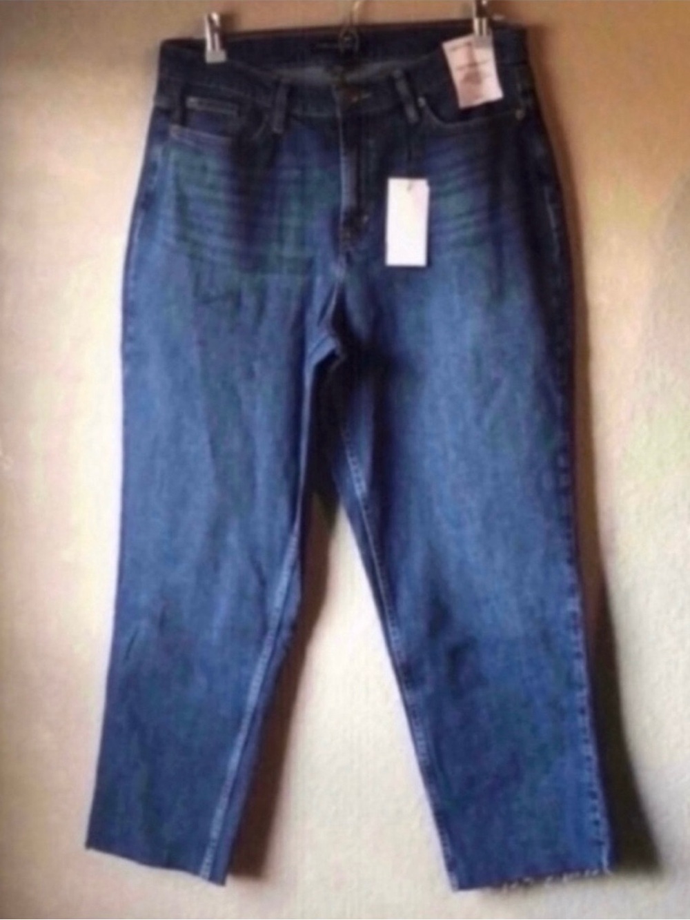 New Calvin Klein Jeans Casual Preppy High Rise Straight Denim Blue Women’s 12/31